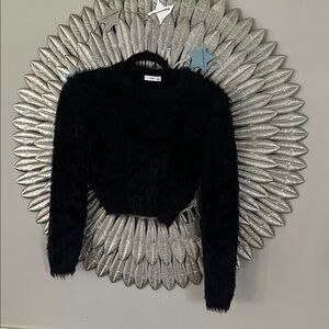 TNA Black Fuzzy Sweatshirt